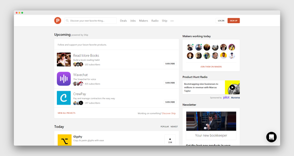 Recomendación: ProductHunt